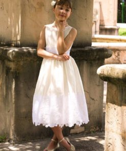IVORY SILK LACE DRESS