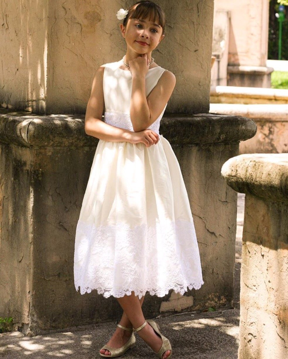 IVORY SILK LACE DRESS
