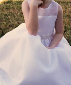 WHITE ORGANZA COMMUNION DRESS
