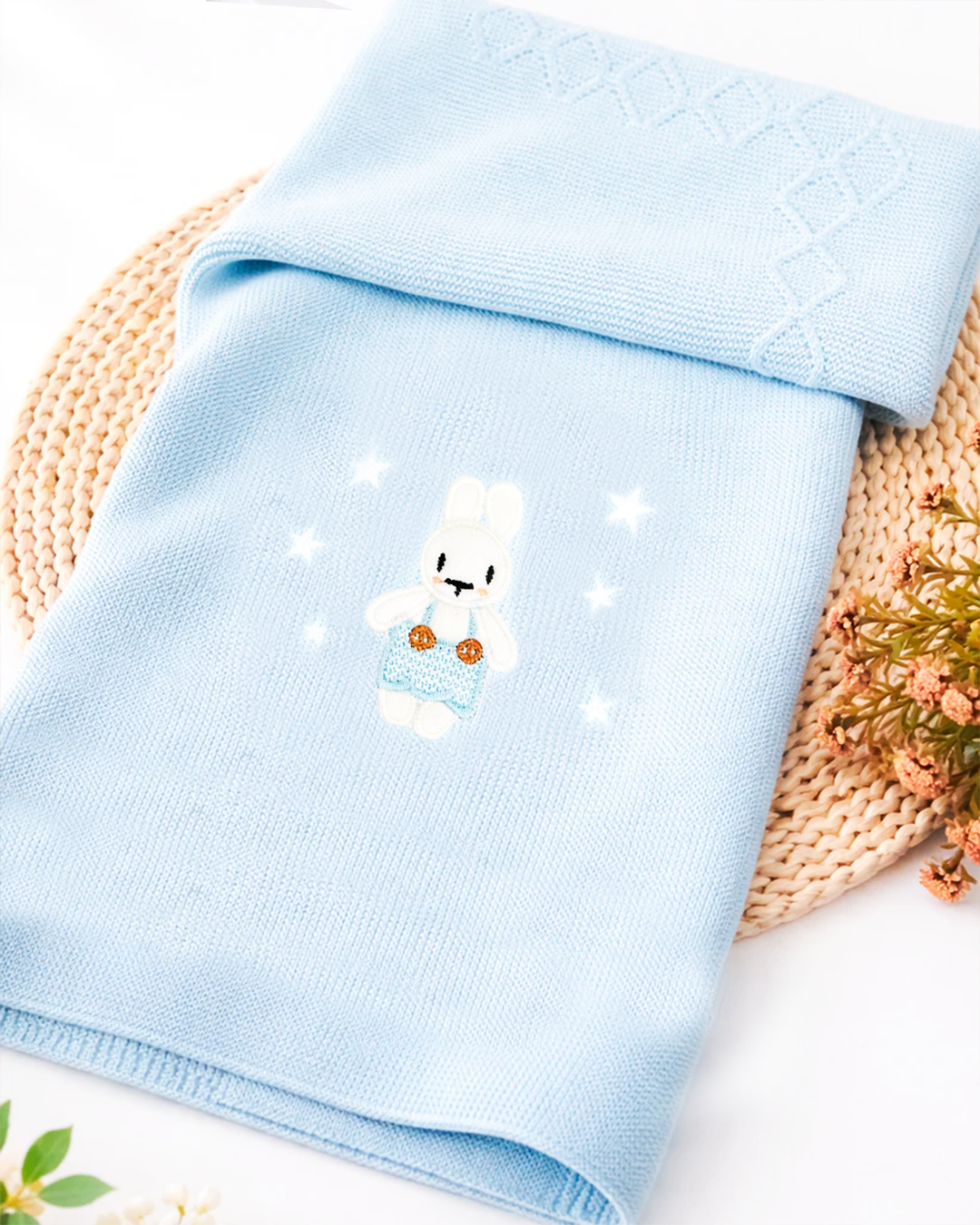 Rabbit Knitted Blanket