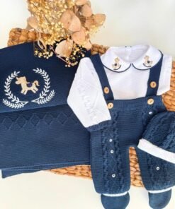 set Little Horse Three Piece Knitted and blanket